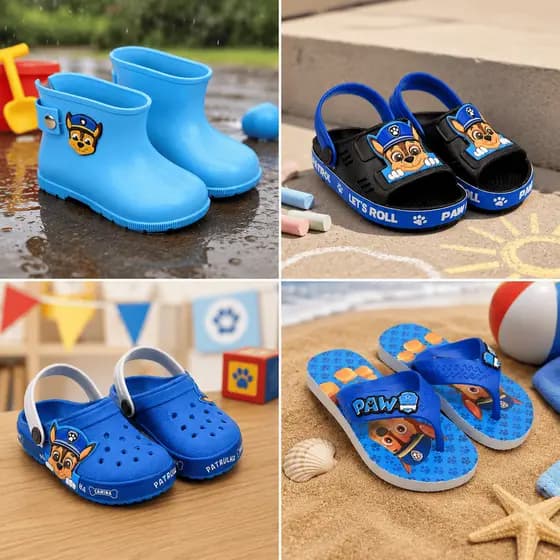 Kit Menino 4 Em 1 Sandália Macia + Chinelo Kids + Babuche Infantil e Galocha Impermeável Marca Nexa