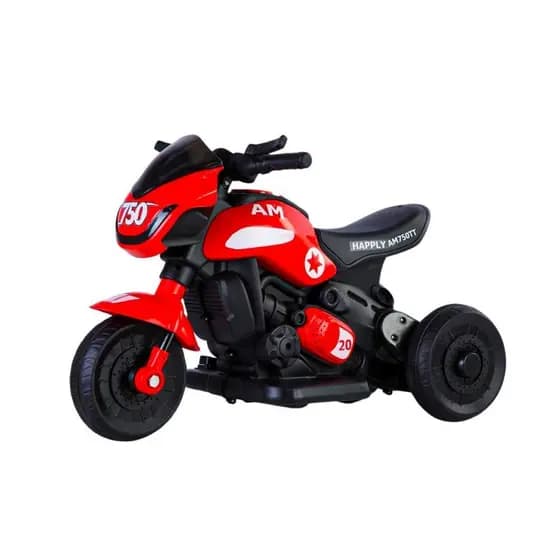 Mini Moto Esportiva Elétrica Infantil Vermelha com Bateria Recarregável até 30kg Criança