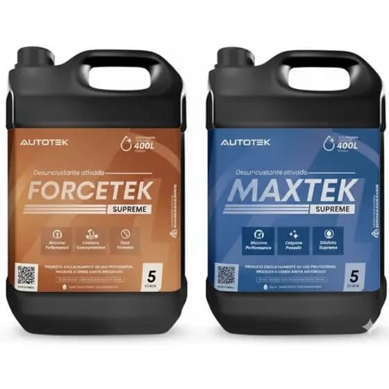 Limpeza Pesada Automotiva Autotek Forcetek 5L + Maxtek 5L Desencrustante Alcalino