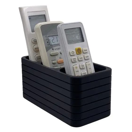 Porta Controle Remoto Com 3 Divisórias para TV e Ar Condicionado Para Casa Mesa Sala Quarto