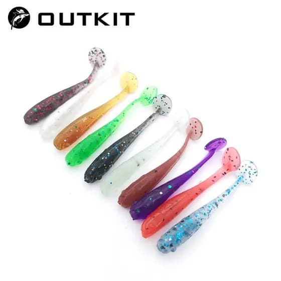10 Pçs/Lote Wobbler mini Oceano Rocha Pesca Isca Macia De Borracha Soft 3.5 Centímetros Verme Macio Artificial Baixo Peixe Silicone