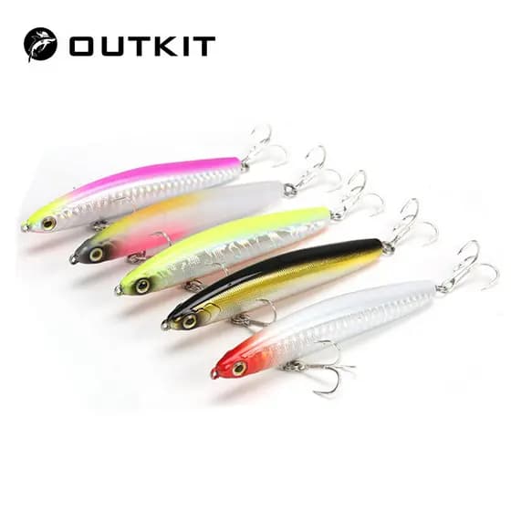 OUTKIT Isca Artificial De Alta Qualidade 1pcs Thrill Stick Fishing Lure 12/17g Lápis De Afundamento Long casting Shad Minnow De Lúcio