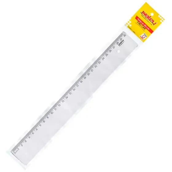 Régua Cristal De 30 cm WALEU