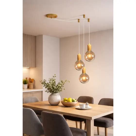 Luminárias Pendente Magic Centro De Mesa Desvio de Centro 3 bocais E27