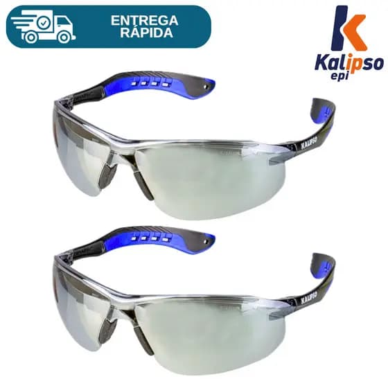 Kit 2 Oculos De Segurança Esportivo Jamaica Kalipso Antirrisco Ciclismo Moto Airsoft Engenheiro