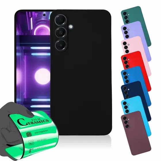 Capa Capinha Anti Impacto Aveludada + Película Para Samsung Galaxy A17