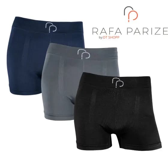 Kit 3 Cuecas Boxer Sem Costura em Microfibra RP