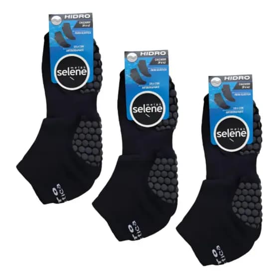 Kit 2 Pares Meias Hidro Pilates Antiderrapante Selene 4010