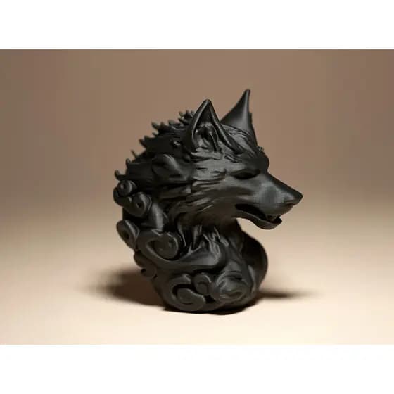 Estatua Estatueta Lobo Busto 12 cm Decorativa Escultura