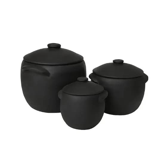 Kit 3 caldeirão de barro 7, 4 e 3 LITROS/ Panela de Barro Alta/ caldeirão de barro capixaba