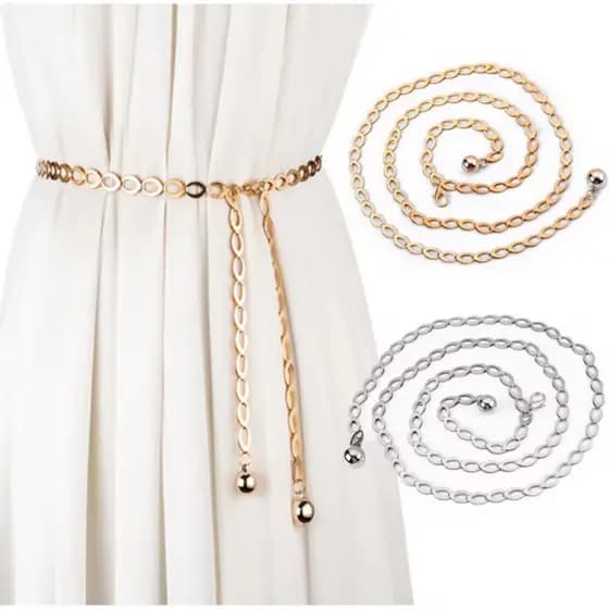 Cinto Feminino Corrente Moda Blogueira Modelo elo, blogueira. instagram