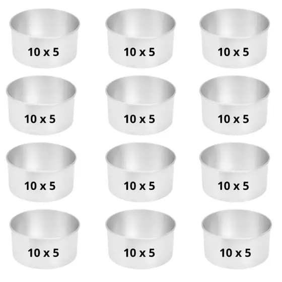 Kit Forma BENTÔ CAKE 10 x 5 Assadeira Bolo Alumínio 12uni.