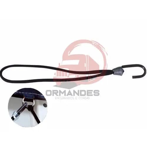 ELÁSTICO EXTENSOR FIXA LONA – COM GANCHO - 40 CM ( PRETO)