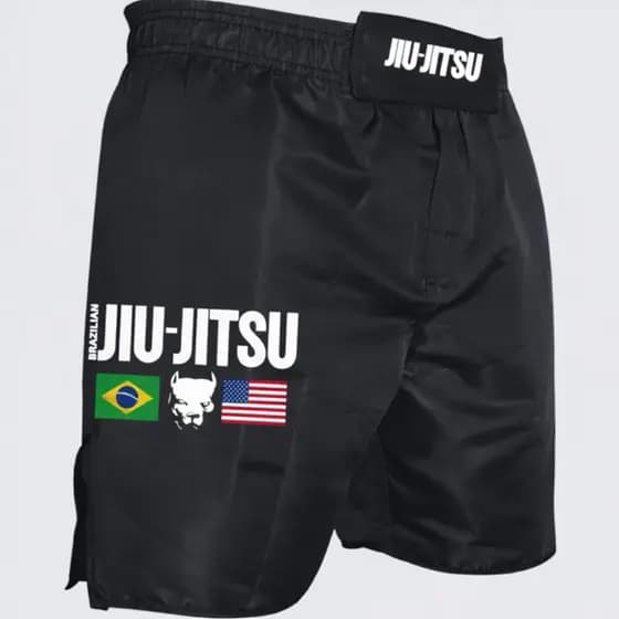 Short Jiu Jitsu No Gi Brasil EUA Masculino Treino Competição