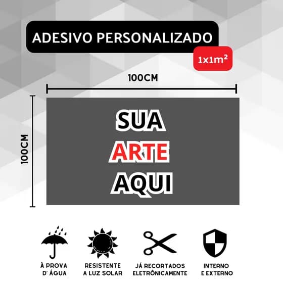 Adesivos em vinil com recorte personalizado diversos 4,5 a 7m²