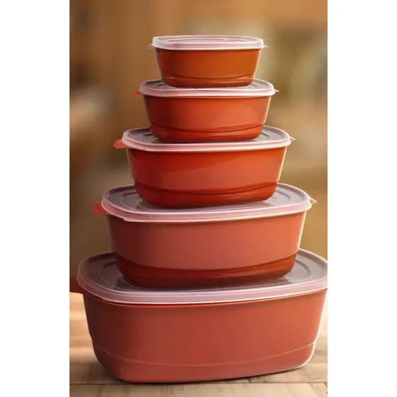 Kit Pote Retangular 5Pç- Maravilhoso para organização da sua cozinha