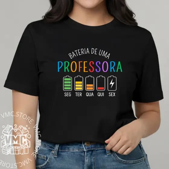 Camiseta Blusa Feminina Estampada T Shirt Professora Engraçada Educação Pedagogia 100% Algodão