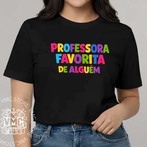 Camiseta Blusa T Shirt Feminina Estampada Professora Engraçada Educação Pedagogia 100% Algodão