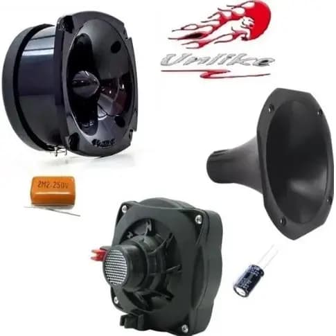 Kit Unlike Driver + Super Tweeter + Corneta + Capacitores