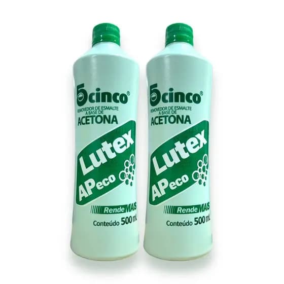 Kit 2 Lutex acetona Removedor 500ml removedor de esmalte