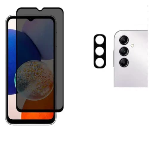 Kit película Para Câmera + Pelicula 3D anti Spy Samsung Galaxy A14 / Pelicula de privacidade