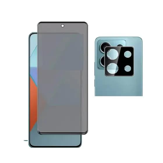 Kit película Para Câmera + Pelicula 3D anti Spy Redmi Note 13 Pro 4G Pelicula de privacidade