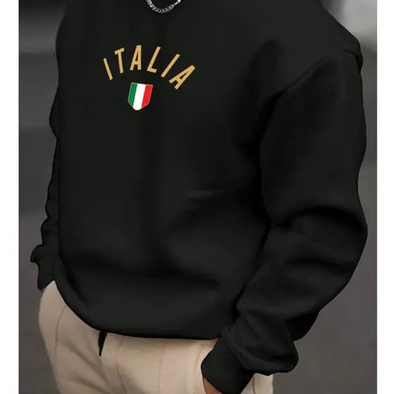 Moletom Gola Careca Masculino Grosso Blusa De Frio Casco Italia