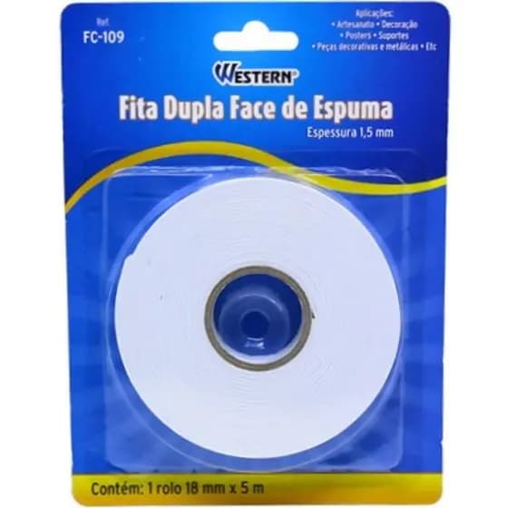Fita Adesiva de Espuma Dupla Face - Western
