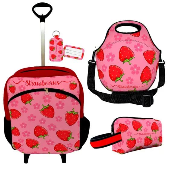 Kit Escolar Premium com Mochila c/ Rodinhas + Lancheira + Necessaire Plus - ISOPRENE