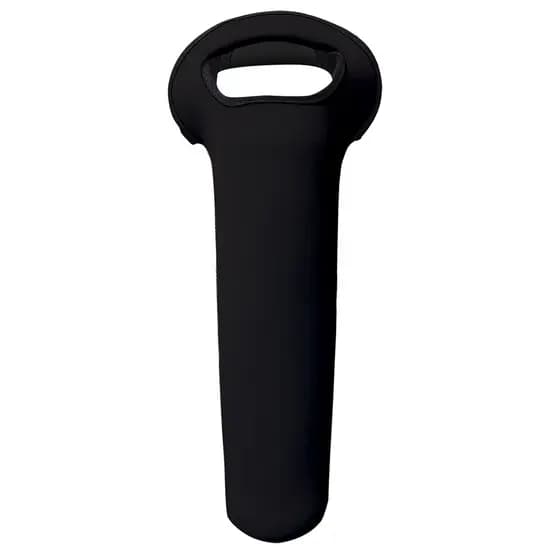 Bolsa Porta Vinho Capa Térmica Wine Bag Portátil de Garrafa Individual Neoprene 3mm Com Alça Resistente Preto Liso