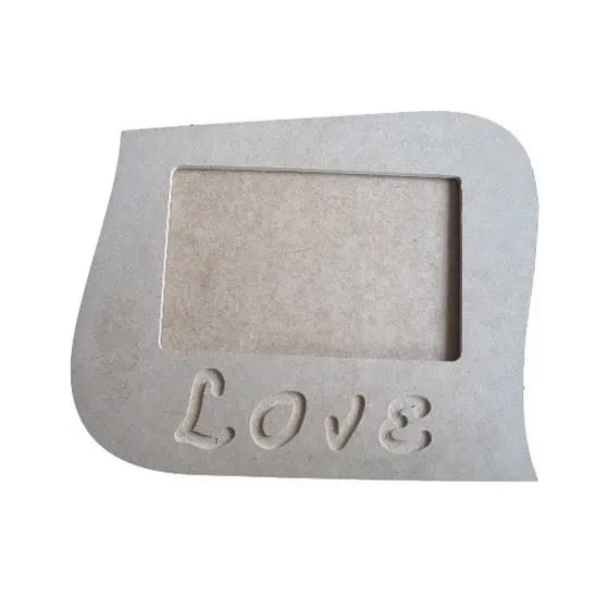 Porta Retrato Love 22x18 em MDF Cru