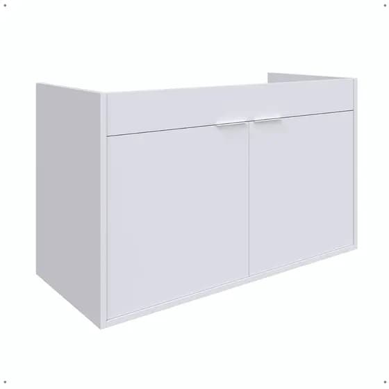 Gabinete de Banheiro Planejado Sob Medida MDF 15mm 2 Portas com Prateleira Interna e Fixação na Parede