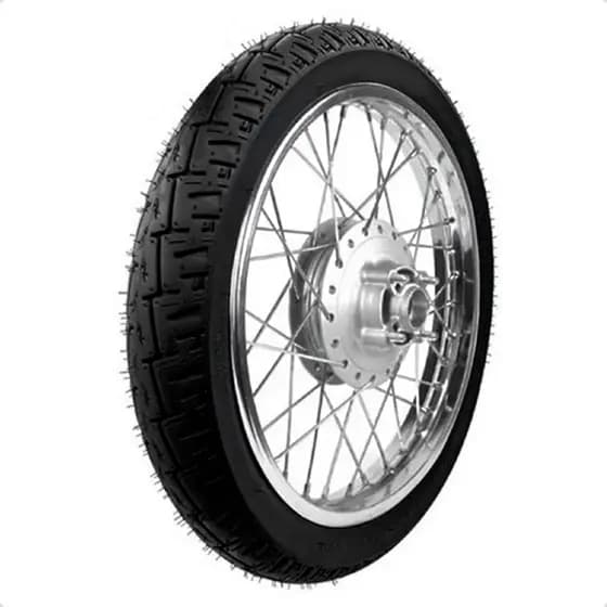 Roda Traseira Completa Montada Alinhada Honda Fan 125 2009/2018 C/ Pneu Robust Raio 4mm
