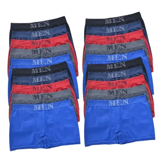 Kit 20 Cuecas Boxer Masculina De Microfibra Leve