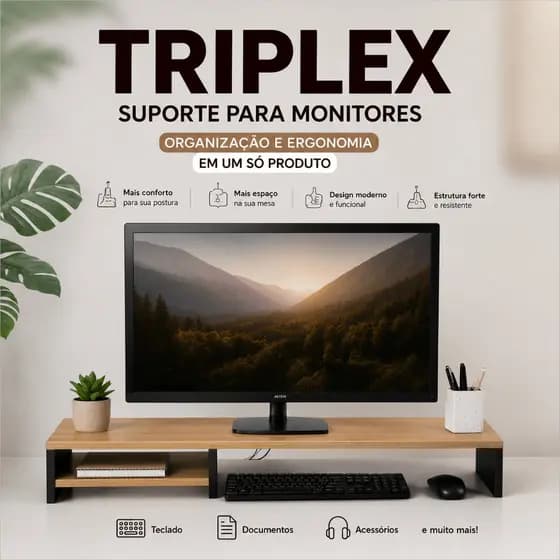 Suporte Para Monitor Variadas Cores Base Monitor Gamer Ergonomico Triplo