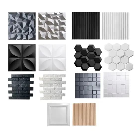 Kit Com 10 Placas Revestimento Parede 50x50 Alto Relevo Painel 3D Alto