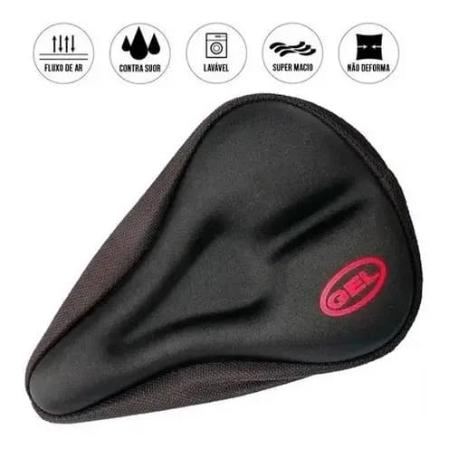 Capa Banco Selim Forro Em Gel Almofada Confortavel Bicicleta Bike Mtb Speed Spinning Ergométrica
