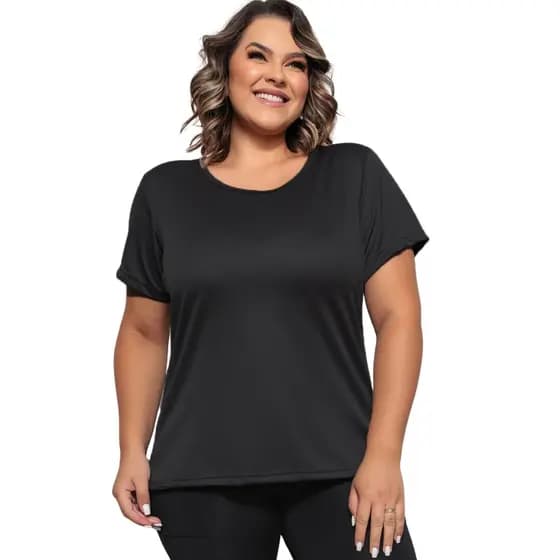 Camiseta Feminina Babylook Dry Fit Plus Size Tapa Bumbum