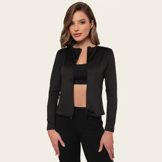 Jaqueta Feminina Dry Fit Casaquinho Esportiva Treino Academia