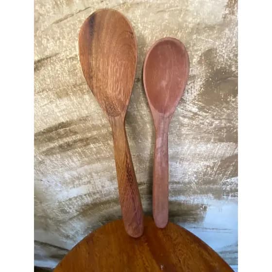Kit 2 Colher Tramontina de madeira23cm e 28cm colher de pau Cozinha Panela antiaderente panela elétrica