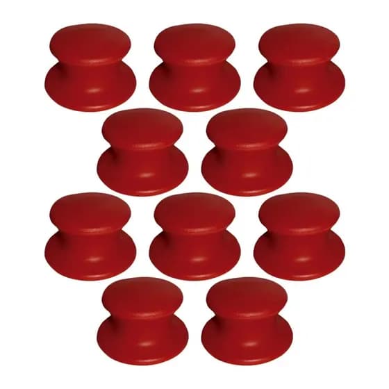 Kit 2,4,6,8 e 10 Puxadores Vermelho de Plástico Premiun Pomel para Tampa de Vidro Pegador Pomel Panelas e Frigideiras