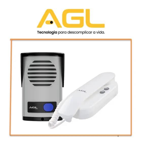 Kit Interfone Residencial Porteiro Eletrônico AGL P10s