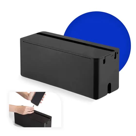 Caixa Organizadora Tomadas Fios Cabos Fontes Com Suporte Celular Tablet Ipad 30cm Protetor De Tomada Bebe