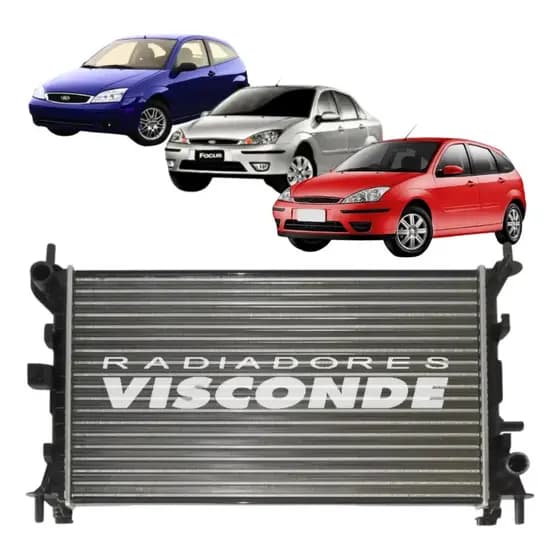 Radiador Agua Visconde Ford Focus 1.6 1.8 2.0 2001 2002 2003 2004 2005 2006 2007 2008