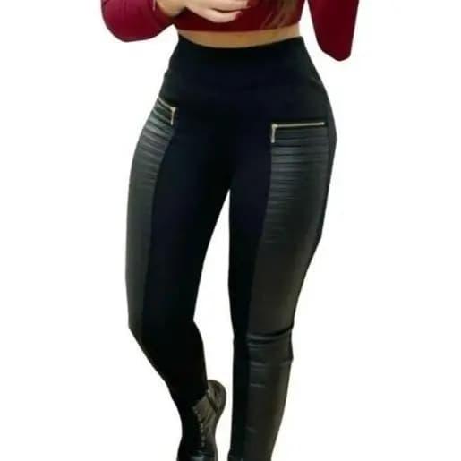 Calça Montaria Forrada, Calça Montaria Flanelada Com Detalhe Cirrê com bolso, cintura alta
