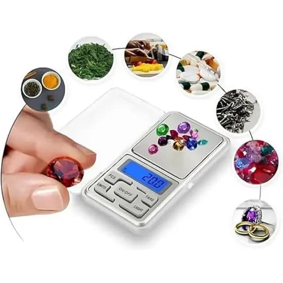Mini Balança Digital Portátil Alta Precisão 0.01g 200g Joias Ouro Prata Alimentos Laboratório Metal