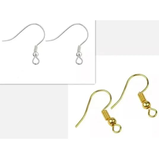 Brinco prata / dourado anzol 100un Gancho Para Biju Artesanato 18mm artesanato bijuteria montagem
