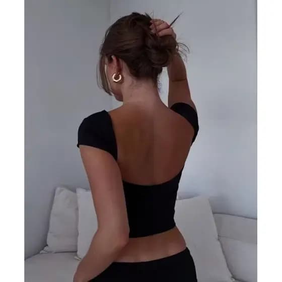 Blusinha Feminina Suplex Costas Nua Básica Tendência