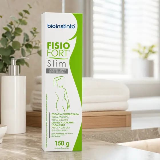 Gel Queima Gordura - FisioFort Slim Redutor de Medidas Anticelulite Gordura Localizada Afina Cintura Em Ate 4 Semanas