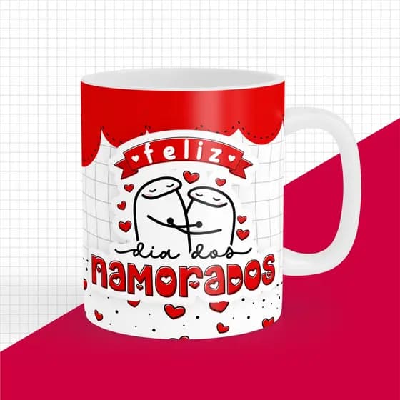 Caneca Personalizada Flork Namorados - Porcelana - Presente